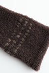 SWAYING/KNIT velvet small lapel jacket SW23AW1T72 coffee